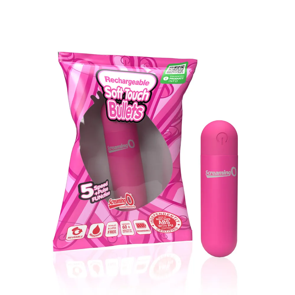 Screaming O Soft Touch Rechargeable Bullets in Candy Bowl Assorted 24pcs