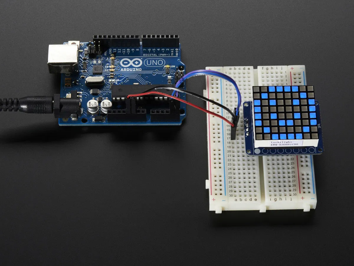 Small 1.2" 8x8 Bright Square LED Matrix   Backpack