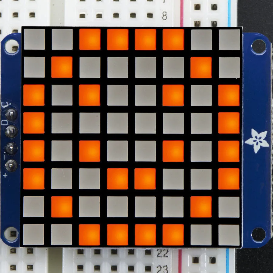 Small 1.2" 8x8 Bright Square LED Matrix   Backpack