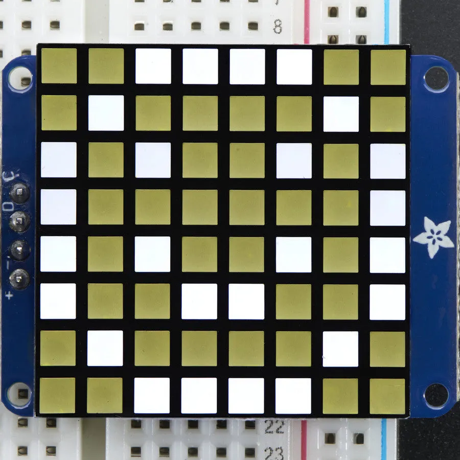 Small 1.2" 8x8 Bright Square LED Matrix   Backpack