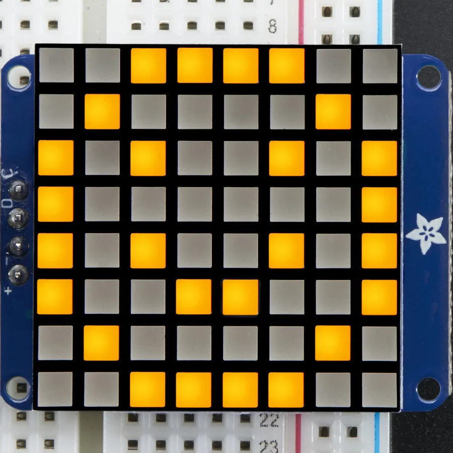 Small 1.2" 8x8 Bright Square LED Matrix   Backpack