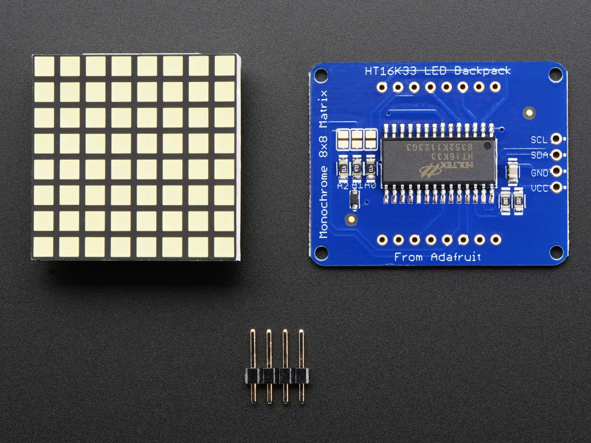 Small 1.2" 8x8 Bright Square LED Matrix   Backpack