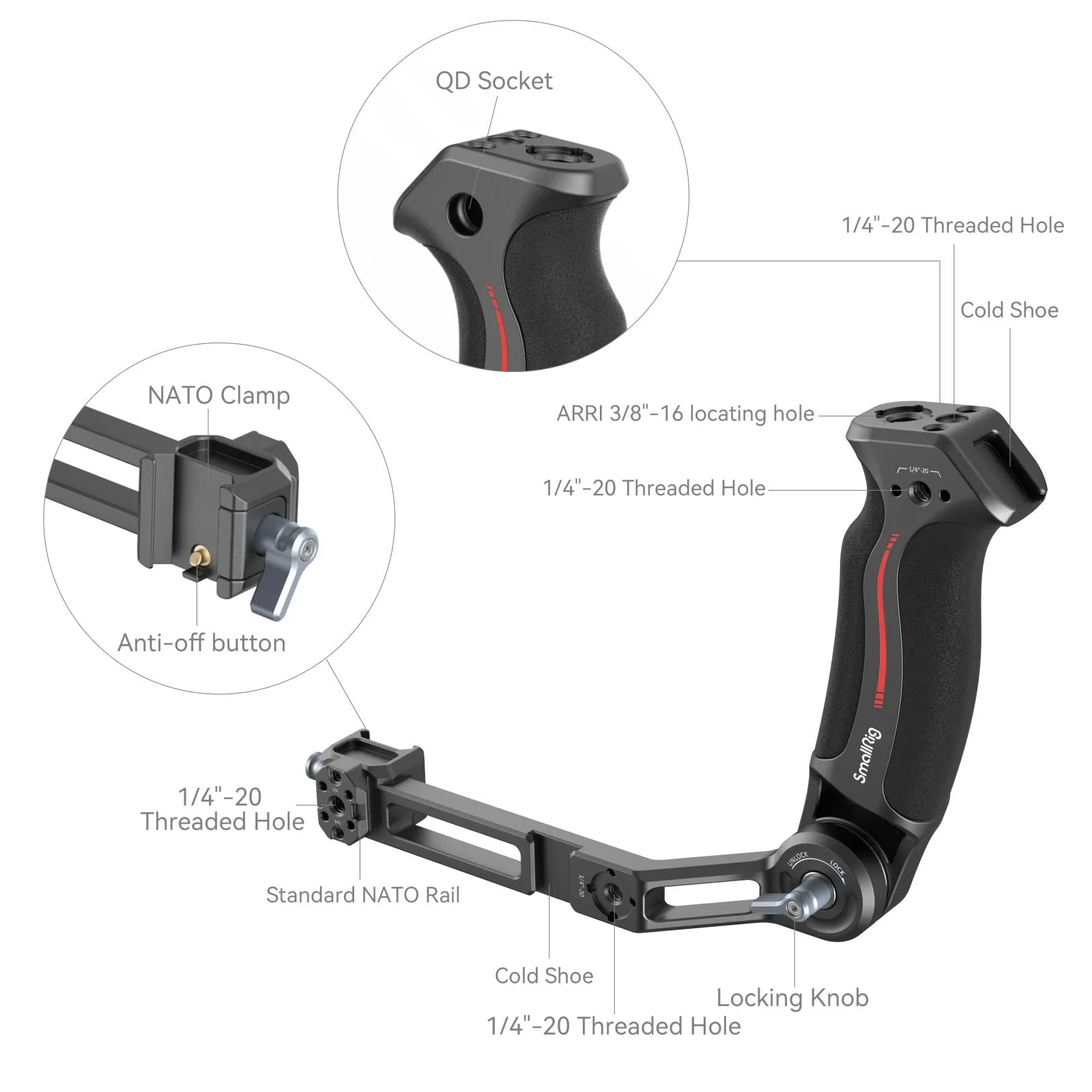 SmallRig Sling Handgrip for DJI RS 2 / RSC 2 / RS 3 / RS 3 Pro/RS 3 mini /RS 4/RS 4Pro 3028C