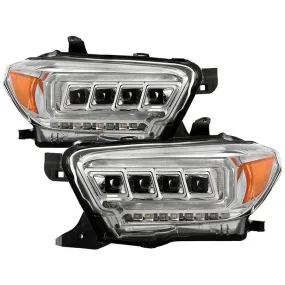 Spyder Apex Toyota Tacoma 16- 22 SEQ Signal Headlights Chrome