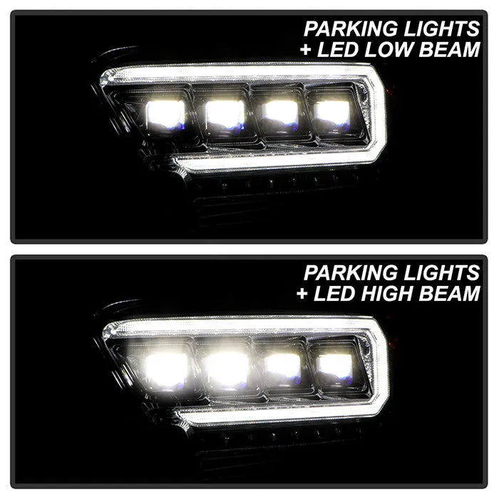 Spyder Apex Toyota Tacoma 16- 22 SEQ Signal Headlights Chrome