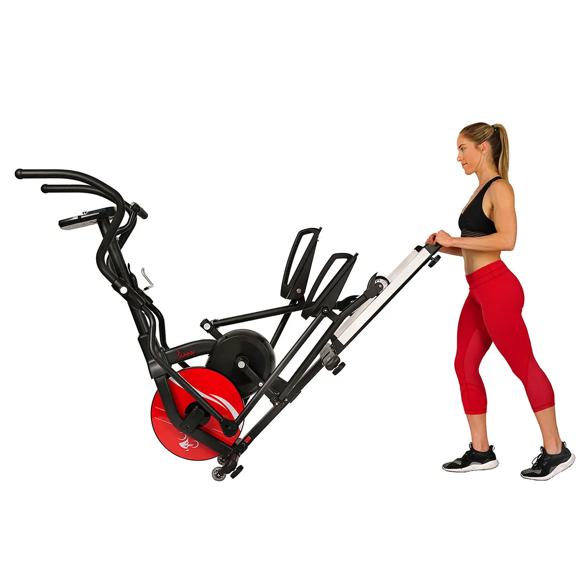 Sunny Strength™ Stride Elliptical Machine Magnetic Fitness w/ Device Holder, LCD Monitor and Heart Rate Monitoring