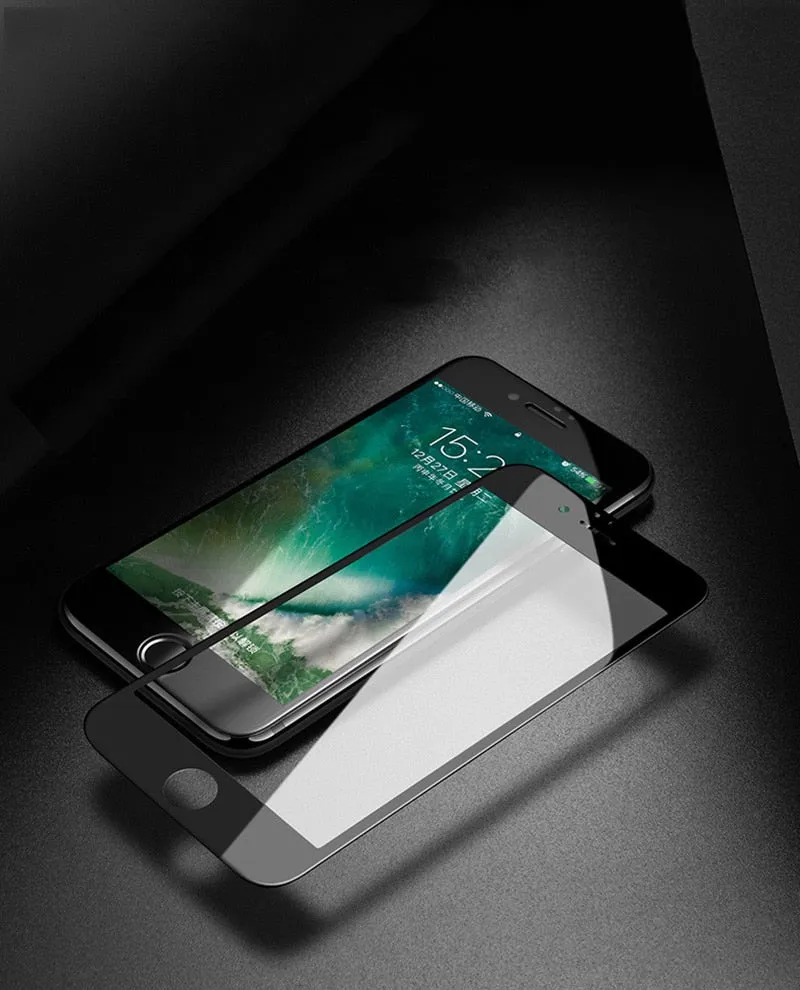 Suntaiho 5D Cold Carving Full Cover Tempered Glass for iPhone 8 7 Plus 6 XS Max