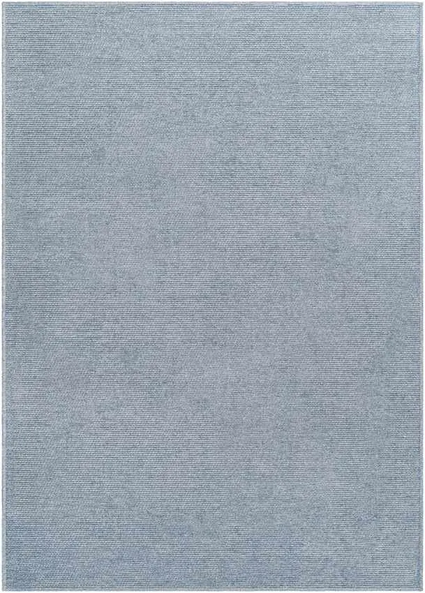 Tobey Solid and Border Light Gray Washable Area Rug