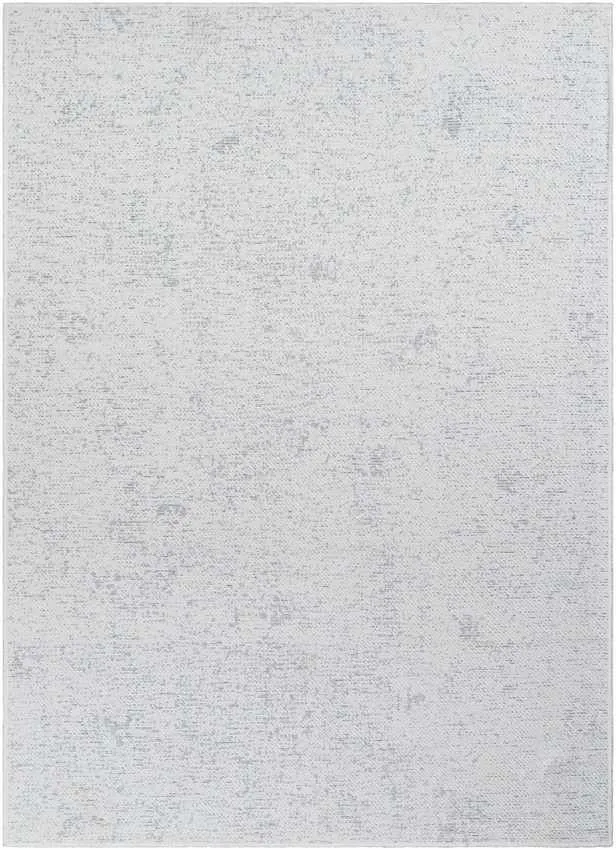 Tobey Solid and Border White Washable Area Rug