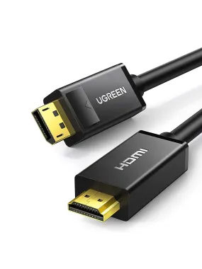 UGREEN 4K Displayport to HDMI Cable Uni-Directional UHD DP to HDMI Connector Video Display Cord for HDTV Monitor Projector Computer 10202 (2M)