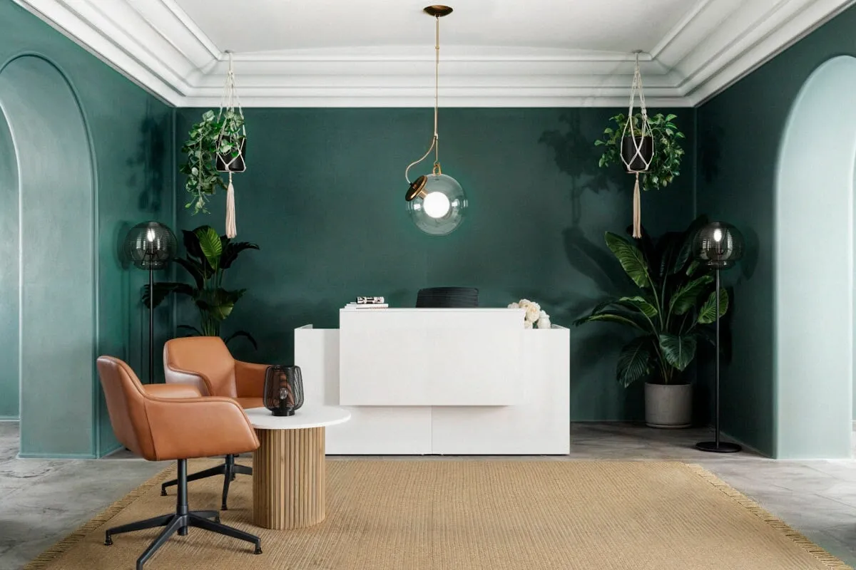 Uniform Reception Counter - White Desk