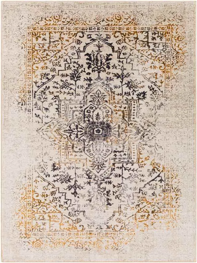 Universal Traditional Cream Washable Area Rug