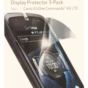 Verizon Wireless Display Protectors for Casio GzOne Commando 4G LTE (3 Pack)