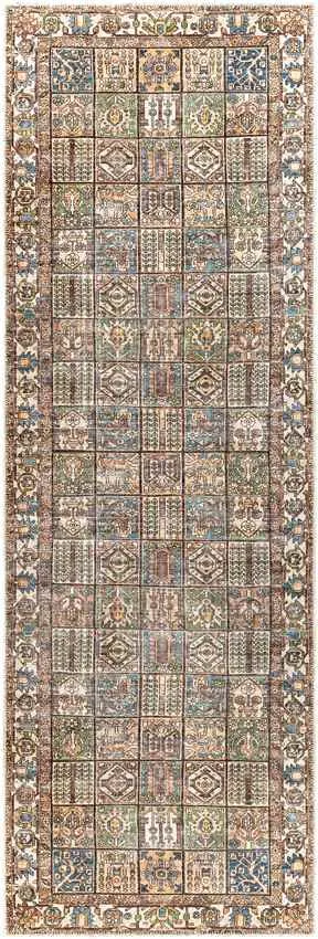 West Dundee Traditional Mocha Washable Area Rug