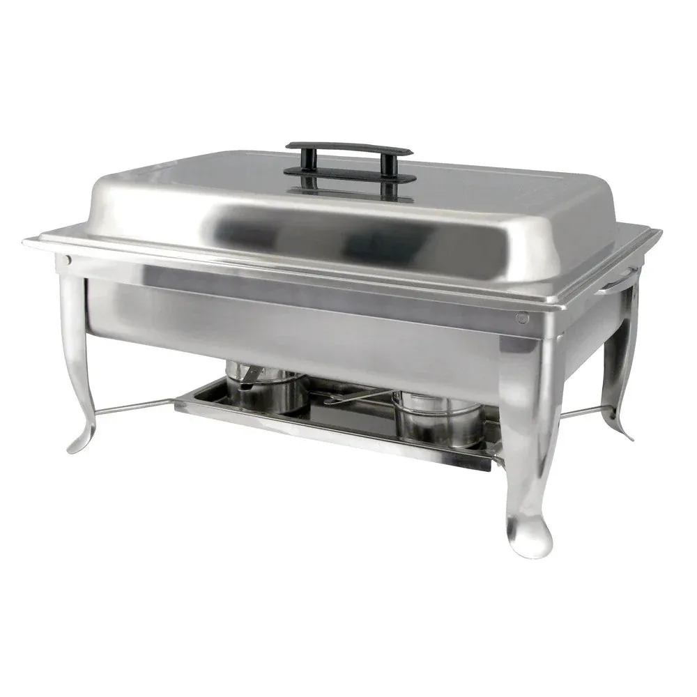 Winco C-1080 Bellaire Stainless Steel Chafer with Folding Frame, 8 Qt