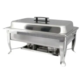 Winco C-1080 Bellaire Stainless Steel Chafer with Folding Frame, 8 Qt