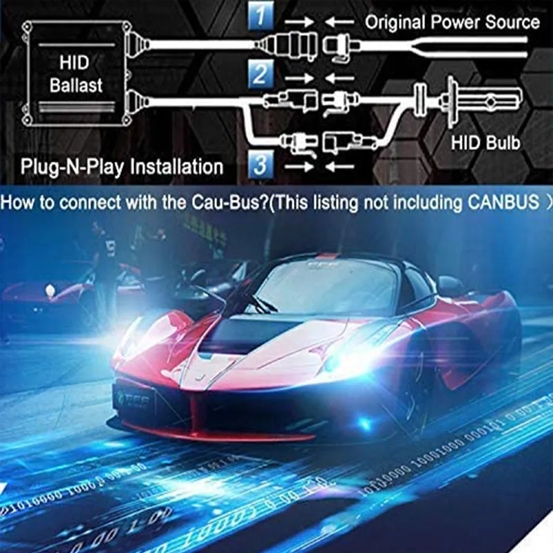 WinPower 8000K 9012 HID Xenon Headlight Bulbs High Low Beam ™