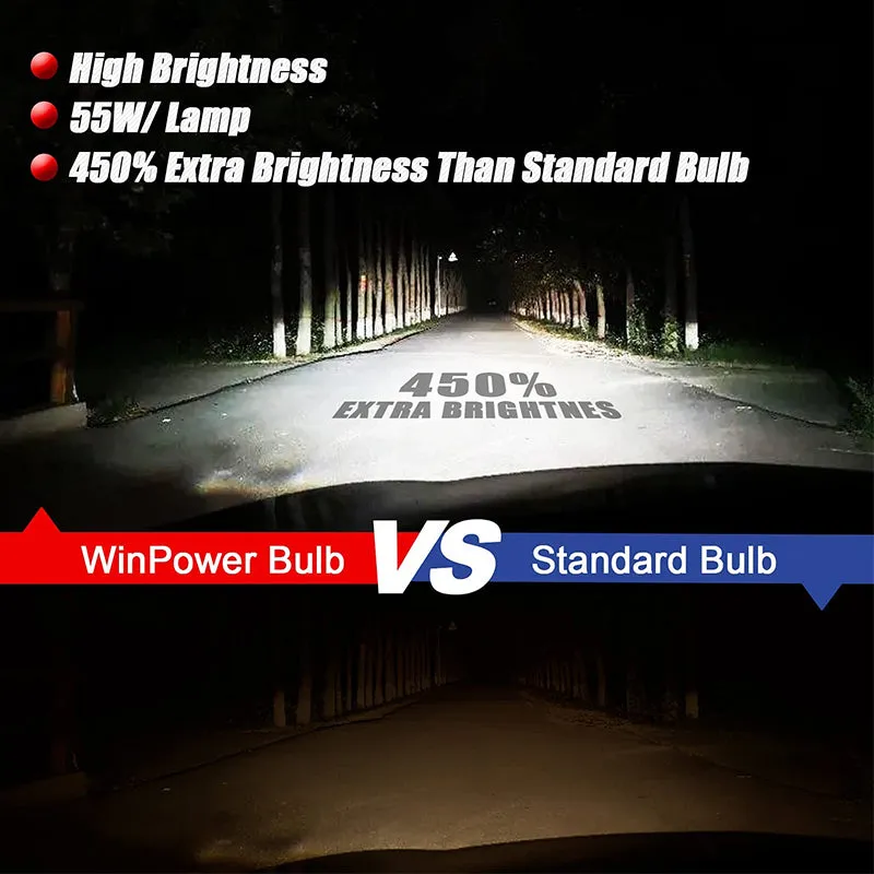 WinPower 8000K 9012 HID Xenon Headlight Bulbs High Low Beam ™