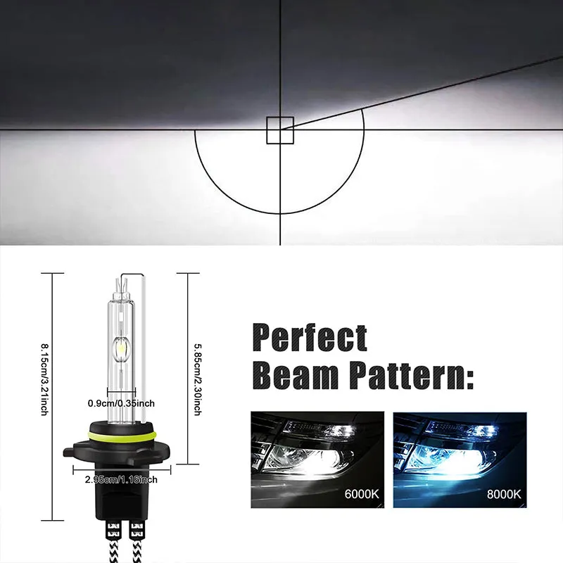 WinPower 8000K 9012 HID Xenon Headlight Bulbs High Low Beam ™
