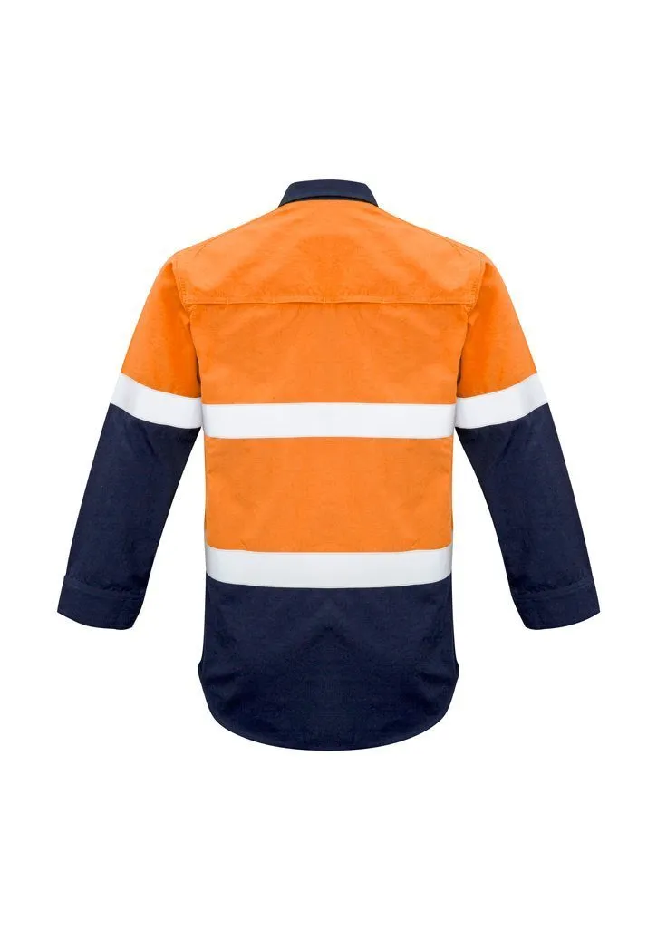 ZW133 Syzmik FR Closed Front Hooped Taped Spliced Shirt Hi Vis