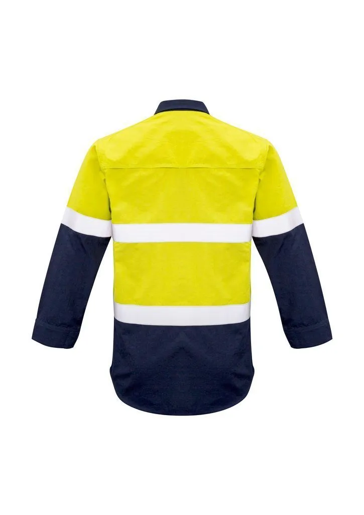 ZW133 Syzmik FR Closed Front Hooped Taped Spliced Shirt Hi Vis